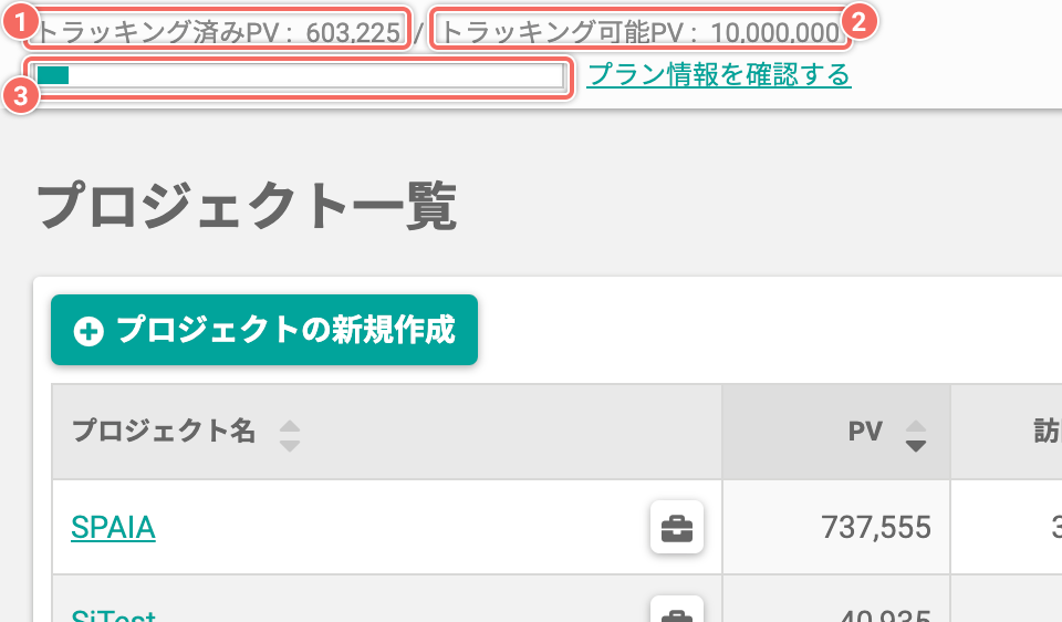 _トラッキング可能PVを確認する